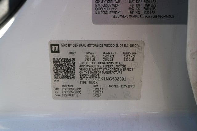 2022 Chevrolet Silverado 1500 Custom Trail Boss