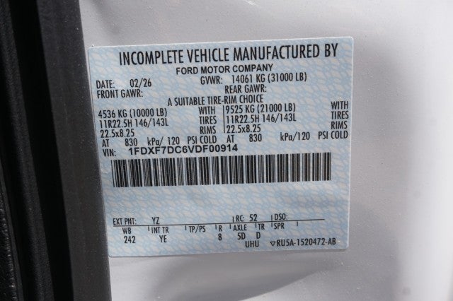 2027 Ford F-750 Straight Frame Base