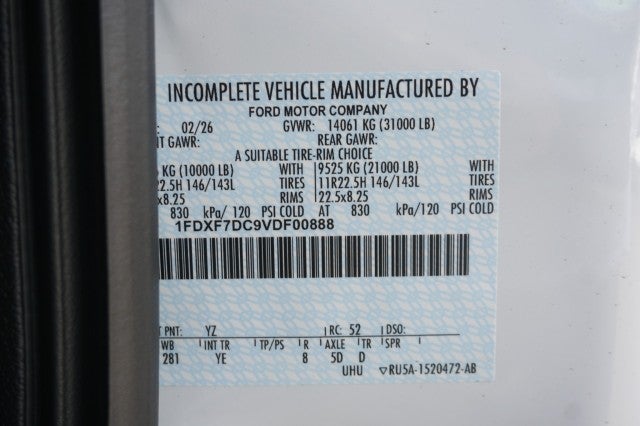 2027 Ford F-750 Straight Frame Base