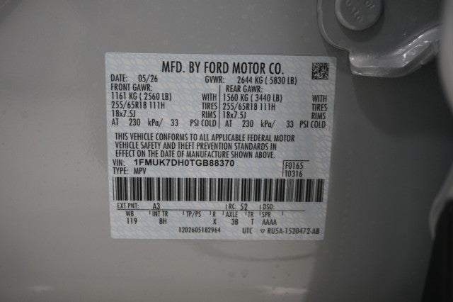 2026 Ford Explorer Active w/200A Pkg