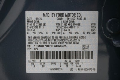 2026 Ford Explorer Active w/200A Pkg