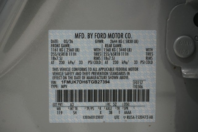 2026 Ford Explorer Active w/200A Pkg