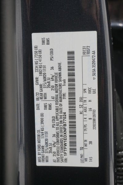 2022 Ford F-150 Platinum