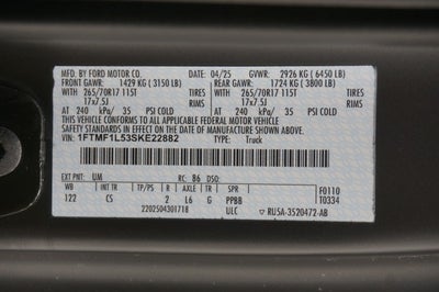 2025 Ford F-150 Black Widow