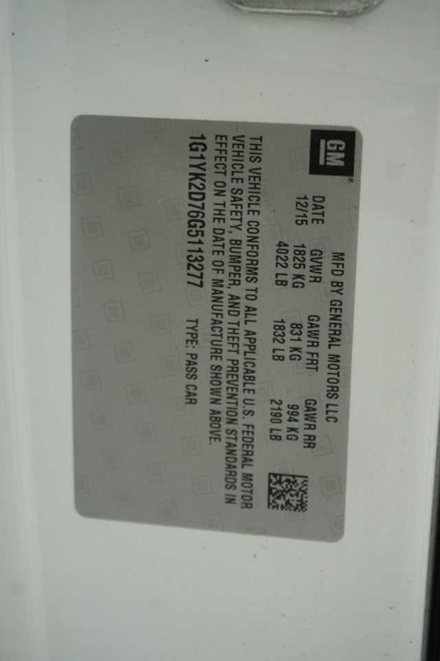 2016 Chevrolet Corvette Z51 2LT