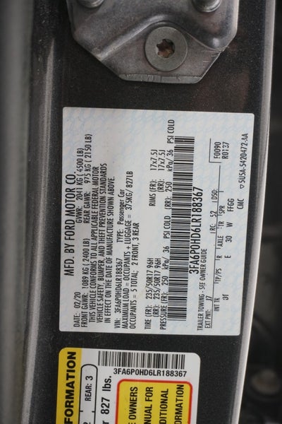 2020 Ford Fusion SE