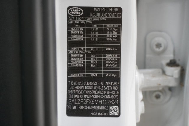 2021 Land Rover Range Rover Evoque SE